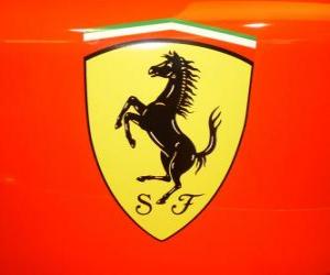 Puzzle Φερράρι λογότυπο, ιταλική μάρκα σπορ αυτοκίνητο